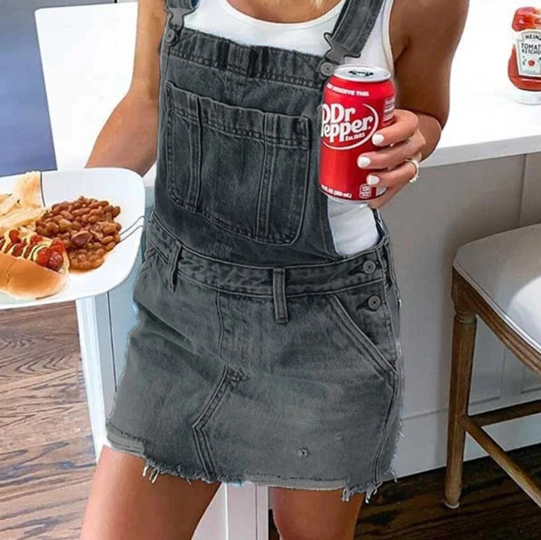 American Flag Overalls Denim Bib Skirts 
