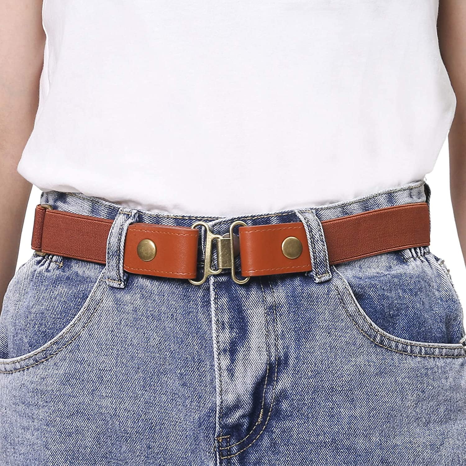 Buckle Free Elastic Belts for Women 