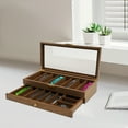 thumbnail image 3 of Knife Display Case, Knife Storage Box, 2-Tier Knife Display Case Organizer, 3 of 20