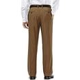 thumbnail image 3 of Haggar Men s Eclo Stria Expandable Waist Plain Front Dress Pant Mocha 40x29, 3 of 4