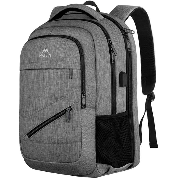 MATEIN 17" Travel Laptop Backpack with USB Charger Port