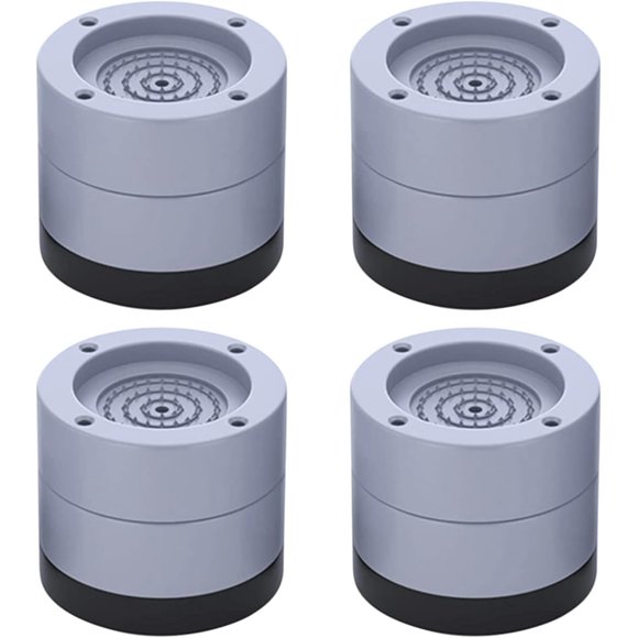 shiyou-4 Pcs Anti Vibration Reduce Noise Pad for Washer Dryer Stacked Washer & Dryer Unit Washing Machine Dryer Machine Clearance Foot Pad and Suction Cup 7cm Heigher CA