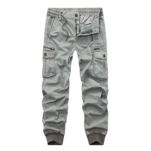 Men's Multi Pocket Washed Workwear, Outdoor Casual Pants, Long Pants