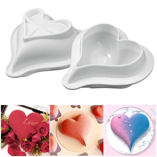 Molde de pastel de amor de esquina afilada individual de 4 pulgadas, herramienta para hornear Chocolate para el Día de San Valentín DIY Wmkox8yii gf7939