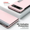 thumbnail image 4 of SaniMore for Google Pixel Fold Case, Hidden Bracket PU Leather Skin [Wear-resistant & Anti-scratch] Magnetic Closure Foding Shell Slim Fit Lightweight Shockproof Anti-drop Cover, Pink, 4 of 7