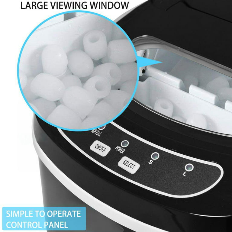 Electactic Ice Maker Machine for Countertop, 26Lbs/24H Portable Electric Ice  Makers, Compact Ice Cube Maker with Ice Scoop and Basket 9 Cubes Ready in  6-8 Minutes,Ice Making Machine for Home 