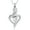 Silver, variant on Rose Flower Heart Urn Necklace for Ashes for Women Men Stainless Steel Crystal Cremation Jewelry Memorial Gift for Loved One