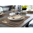 thumbnail image 2 of More Décor Faux Leather Placemats for Dining and Kitchen Table - Stain and Heat Resistant, Non Slip, Wipeable, Washable - Set of 4 - Brown, 2 of 7