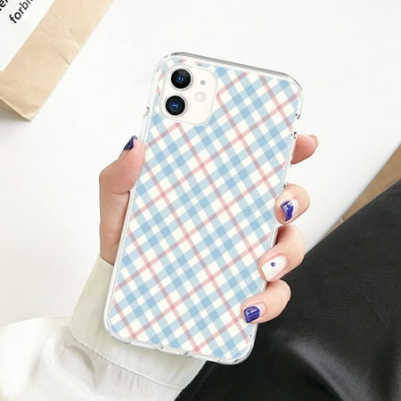 Cell Phone Case Blue Stripe Cute Pattern for Samsung for XiaoMi for Sony for Huawei for iPhone 15 Pro Max for iPhone 15/14/13/12/11/X/XR（Huawei Honor 7）