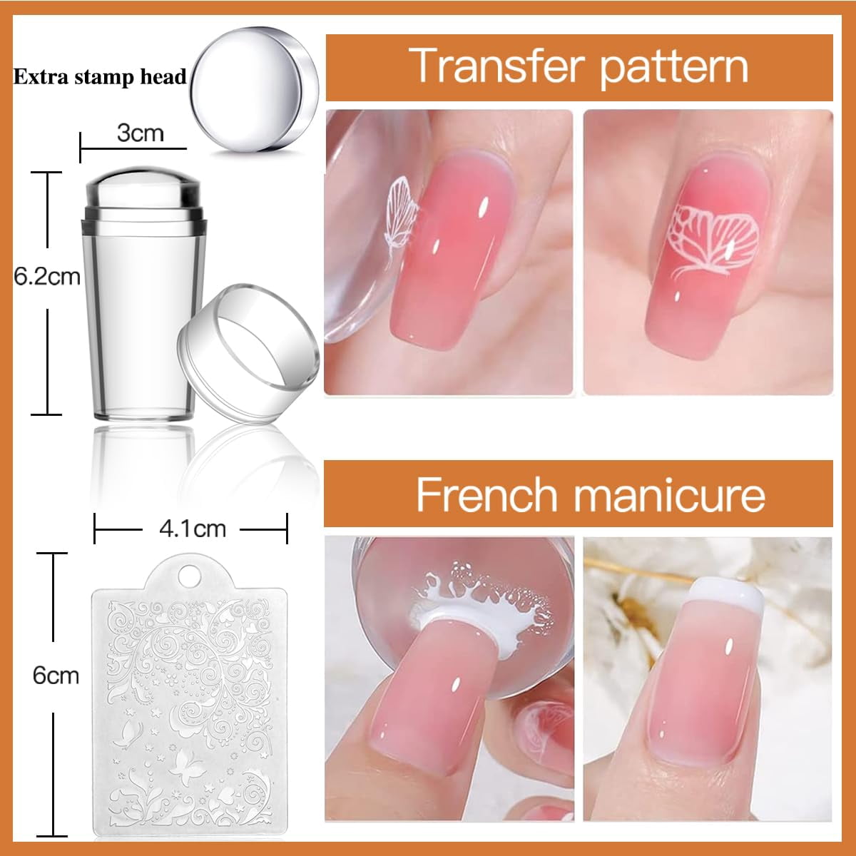 Biutee Nail Stamp Plates Set 15pcs Nail Plates 8pcs Stamp Gel 1pc Nail Stamper Scraper Set Storage Bag Gift Box Nail Stamp Template Kit Lace Flower Star Holiday Design for Halloween Christmas Gift