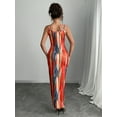 thumbnail image 3 of Women's Sleeveless Floral Print Maxi Dress,Bodycon with V-Neck, backless dress Casual Wear Spaghetti Strap Womenswear dress, 3 of 6