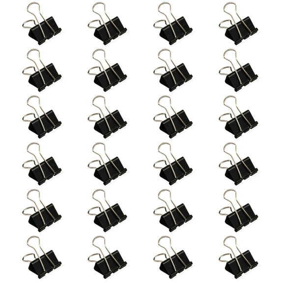 24Pcs Stainless Steel Foldback Clip for Kitchen Office Metal Long Tail Clip