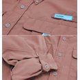thumbnail image 3 of Men’s Long Sleeve Fishing Waterproof Quick Dry UPF 50+ Nylon Tuna Button Shirt (Salmon, 4XL), 3 of 4