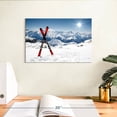 thumbnail image 3 of Elephant Stock Red Skis Wall Art - Horizontal Canvas Wall Art - Living Room Wall Decor - Sports Canvas - Blue And White Decor - 12" x 8", 3 of 8