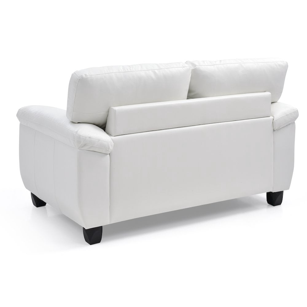 Glory Furniture Gallant Loveseat in White Color