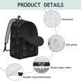 thumbnail image 4 of Black Cat Black Pattern Backpack for School, Cute School Bag with Adjustable Shoulder Straps and Padded Back, 15.7"x11.8"x5.5", 4 of 5