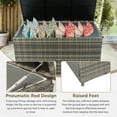 thumbnail image 5 of Tappio 200-Gallon Deck Box, Lockable Outdoor PE Rattan Storage Box with Hydraulic Rod and Waterproof Bag, Outdoor Container Deck Bin for for Pool Tools, Outdoor Equipments and Garden Tools, 5 of 9
