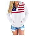 thumbnail image 1 of PENGXIANG Femmes Fermeture Éclair Col Rond Sweat-Shirts Étoiles Pull Imprimé à Manches Longues, 1 of 2