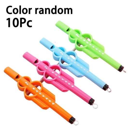 10 Pack Whistles, Plastic Call Whistles with Adjustable Pitch, Outdoor Watching and Camping, Nan, 4.92 in