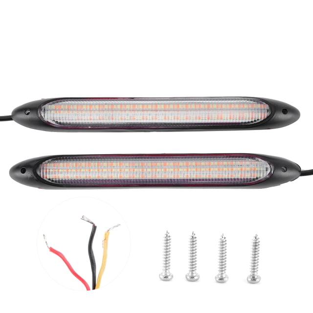 Turn Signal Light Daytime Running Light Bar Universal Car Light Car Modified Accessory Pair Of LED Daytime Running Lamp Strip Turn Signal White Yellow Light Color Waterproof