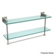 thumbnail image 4 of Montero Collection 22 Inch Two Tiered Glass Shelf with Integrated Towel Bar, 4 of 5