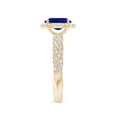 thumbnail image 3 of ANGARA Lab Grown 1.55 Ct Blue Sapphire Engagement Ring for Women in 14K Yellow Gold (Size-8x6mm) | September Birthstone, Anniversary, Jewelry Gift for Women | Lab-Grown Blue Sapphire Ring, 3 of 8