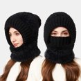 thumbnail image 1 of Pasamontañas de invierno 3 en 1 con forro polar, bufanda y mascarilla | Tejido resistente al viento y cálido para mujer, 1 of 6