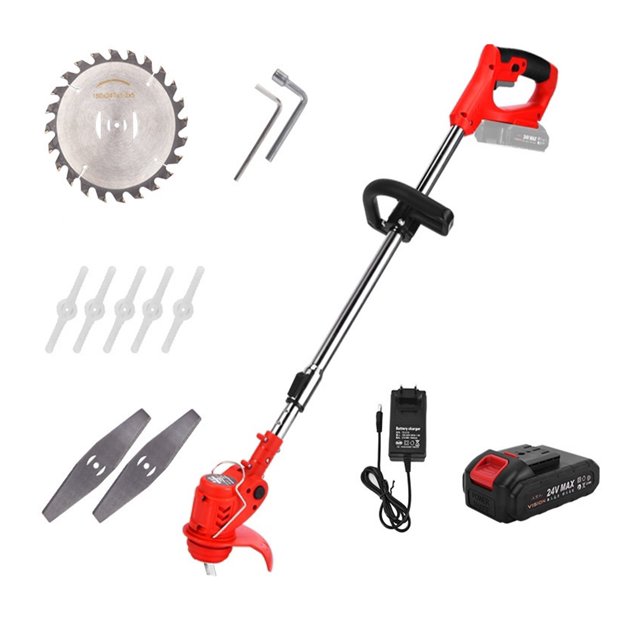 Tondeuse à Gazon Électrique Petite Multifonctionnelle Désherbeuses Rechargeables Machine de Jardin Portable Lithium-ion, Facile à Utiliser