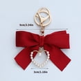 thumbnail image 3 of Elegant Pearls Heart Ribbon Bowknot Keychain For Women With Korean Styles Designs And Sturdy Alloy Materials, 3 of 9