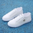 thumbnail image 2 of Fsqjgq Womens Shoes Women Canvas White Shoes Classic Fashion Low Cut White 39, 2 of 4