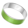 thumbnail image 1 of 8 in. High Polished No Plating Stainless Steel Bangle with Epoxy, Emerald, 1 of 1