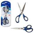 thumbnail image 1 of Hilroy Stainless Steel 8-Inch Scissors, Multipurpose Scissors, Blue Comfort Handles, 1 of 6