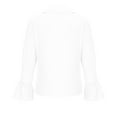 thumbnail image 5 of yillto Womens Chiffon Dressy Shirts Long Sleeve Ruffle V Neck Causal Business Fashion Blouse Tops, 5 of 6