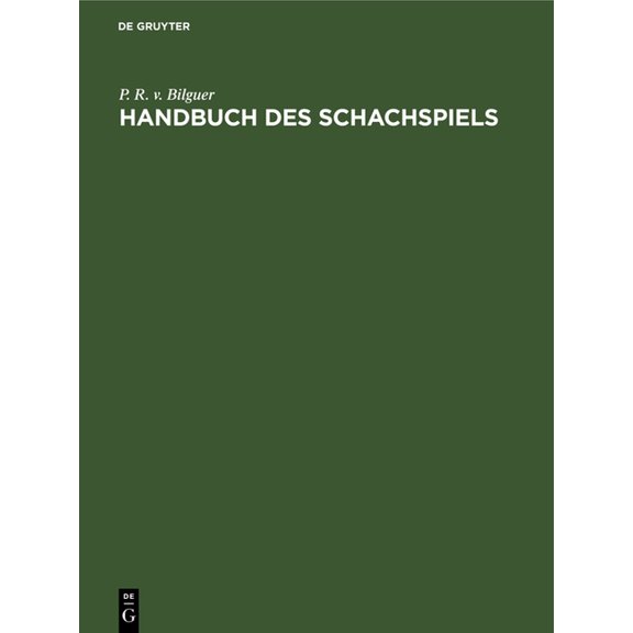 Handbuch Des Schachspiels, (Hardcover)