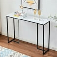 thumbnail image 1 of Wisfor Table Console Moderne en Faux Marbre, Table d'Appoint pour Sofa, Table de Couloir et de Vestibule, 39.4x11.8x30.9 Pouces, 1 of 11