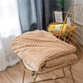 thumbnail image 2 of Flannel Blanket, 39 x 47 Inch Small Soft Warm Fleece Throw for Kids Toddlers Pets Sofa Nap and Nursery Room Decoration, Khaki, 2 of 4