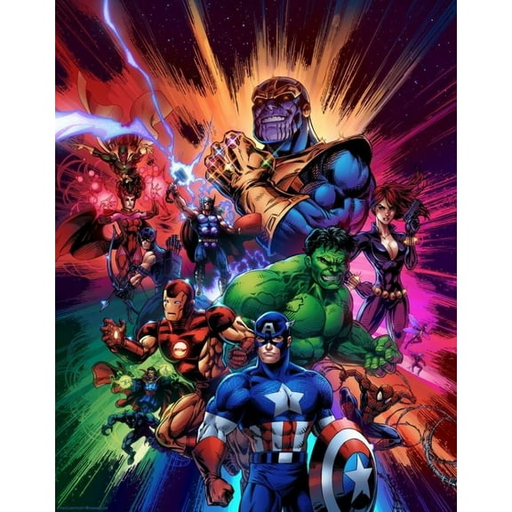 Diamond Painting Kits- Full Drill Scenery Diamond Painting,5d Diamond Art,Gem Art for Adults Wall Home Decor The Avengers 12x16inch