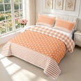 thumbnail image 3 of Manfei Classic Plaid Quilt King,Cute Polka Dot King Coverlet Set,Pink,3-Piece,1 Bedspread and 2 Pillowcases, 3 of 7