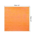 thumbnail image 2 of Uxcell 150 Hojas de Papel de Origami de Purpurina 6x6 Pulgadas Papel Cuadrado Brillante y Sparkly 15x15cm Papel Iridiscente para Decoración de Arte y Manualidades, Naranja, 2 of 6