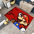 thumbnail image 2 of Dreammotif Red Mario Rug, Modern Area Rug, Game Room Decor, Bedroom Decor For Teens, Colorful Living Room Carpet, Large Bedroom Rug, 2 of 7