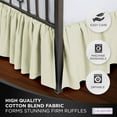 Ruffled Bed Skirt with Split Corners Queen, Bone, 18" Drop Bedskirt