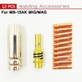 thumbnail image 4 of Greenne 12Pcs Mb-15Ak Mig/Mag M6 Welding Weld Torch Contact Tips Holder Gas Nozzle, 4 of 5