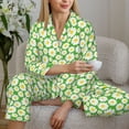 thumbnail image 6 of Bingfone Womens Pajama Sets Daisies Flowers Print,Long Sleeve Loungewear Pajamas Set-Medium, 6 of 8