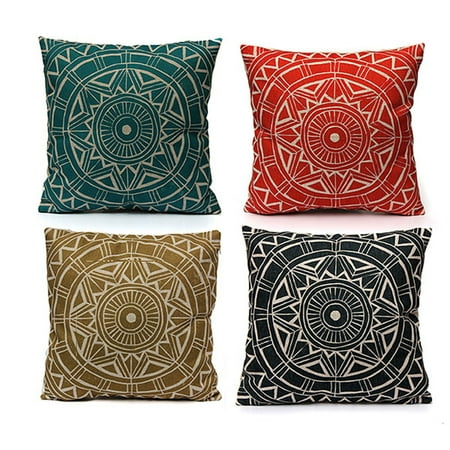 Large Sofa Cushions For Sale Meigar Compass Vintage Throw Pillow Cushion Cover 18''x18'' Cotton Linen PillowCase Standard Decorative Pillowslip Pillow Protector Cover Case for Sofa Couch Chair Car Seat ()