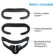 thumbnail image 2 of Pack de 2 almohadillas faciales para Oculus Quest 2 Hanpusen, antivaho y resistentes al sudor, 2 of 7