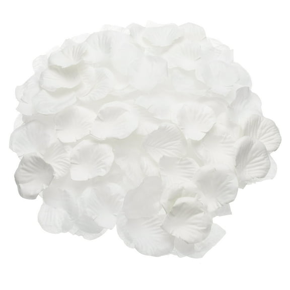1000 Pcs Silk Fake Flower Petals for Wedding, Artificial Rose Petals Bulk for Wedding Confetti Petals(White)