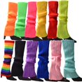 thumbnail image 3 of 1 Pair Fall Winter Sports Women Girls Ribbed Leg Warmers Knitted Socks for Party, 3 of 11