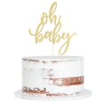 thumbnail image 1 of Topper para pastel Oh Baby con glitter dorado Qertesl, 1 of 4
