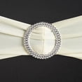 thumbnail image 3 of BalsaCircle 5 Spandex Chair Sashes Silver Round Buckle Party Ceremony Decorations Cheap, 3 of 7