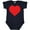 Navy, variant on Inktastic Red Heart Boys or Girls Baby Bodysuit